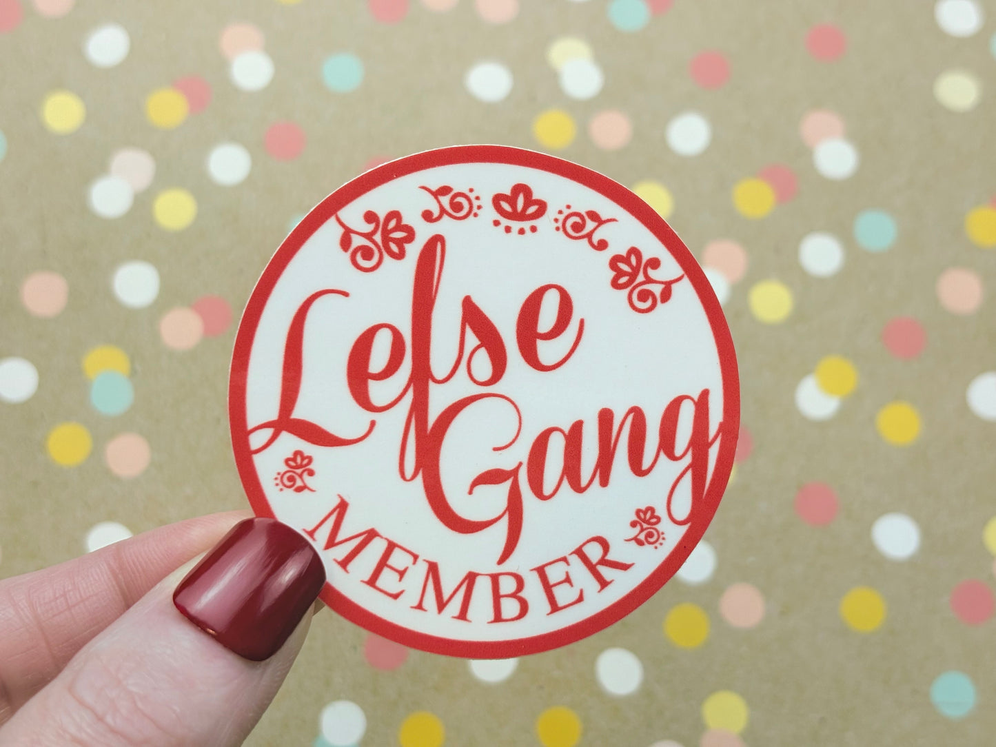 Lefse Gang Member 2.5 inch Sticker