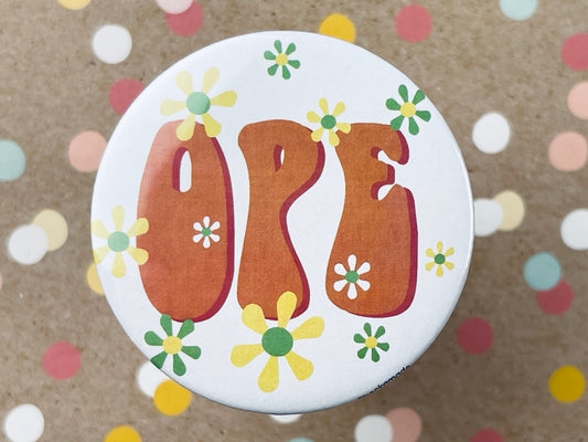 Round Button Magnet - Ope MidMod Retro Style