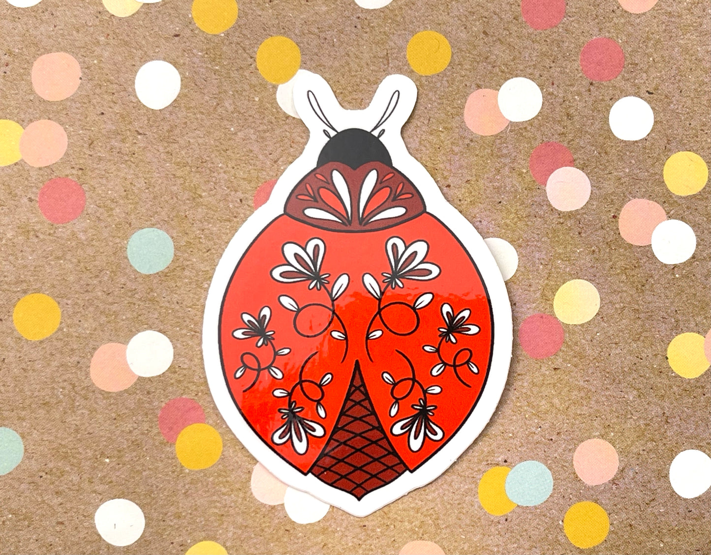 Scandi Lady Bug Sticker