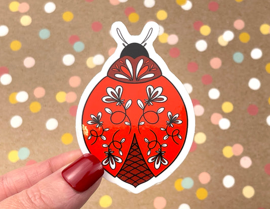 Scandi Lady Bug Sticker