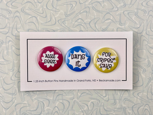 Pin Set - Retro Midwest Swear Words