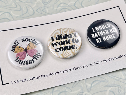 Pin Set - Homebody Anti-Social Designs