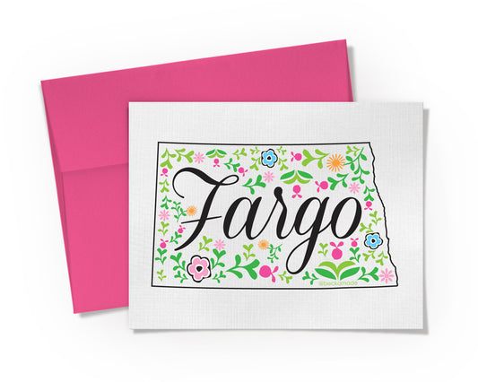 Card - Customized Scandi Floral City/State