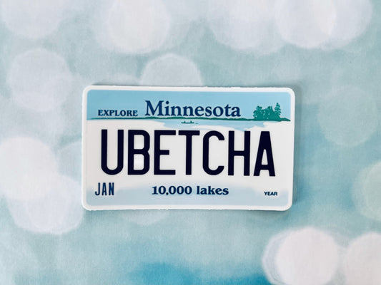 Minnesota License Plate - UBetcha Sticker