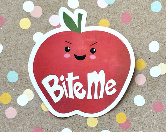 Apple Bite Me Sticker