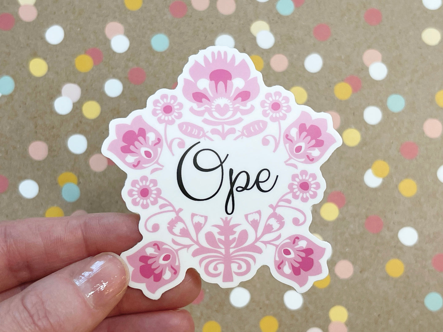 Ope Floral Design Sticker