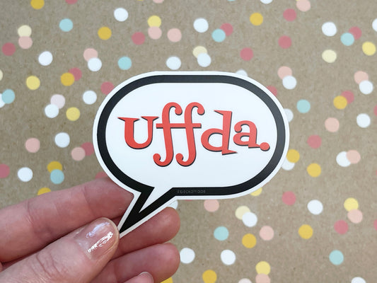 Uffda Talk Bubble Sticker