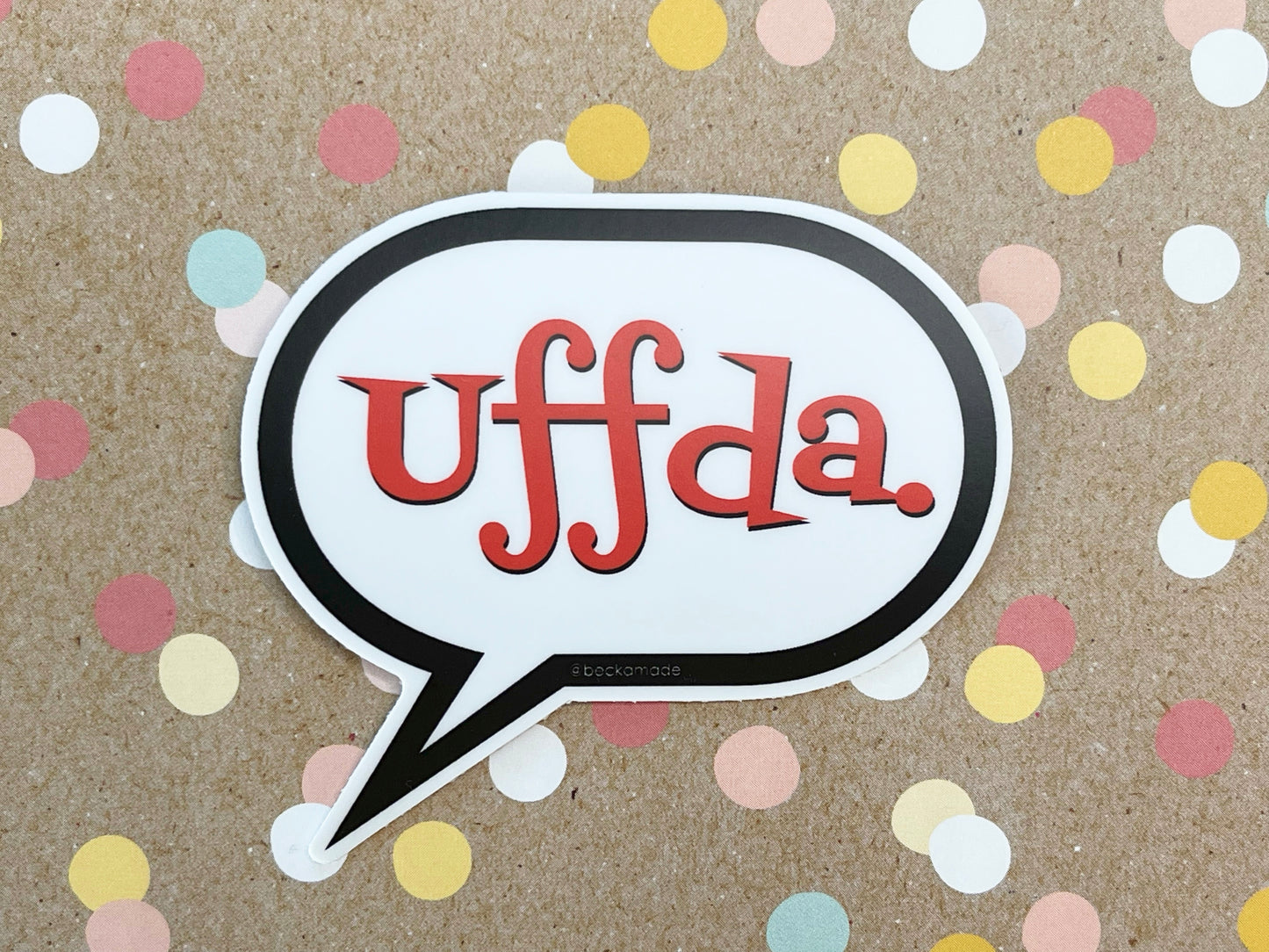 Uffda Talk Bubble Sticker