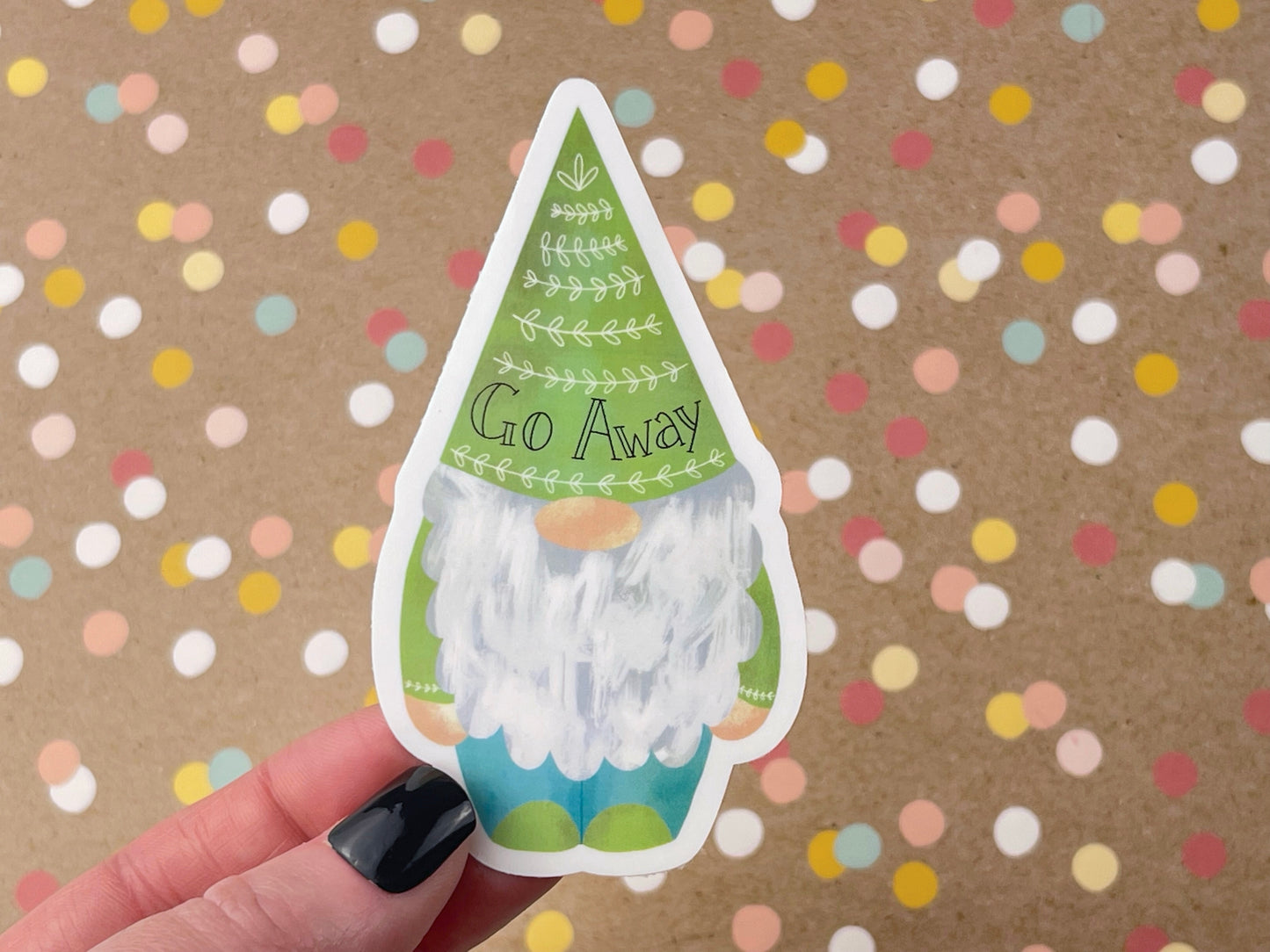 Go Away Gnome Sticker
