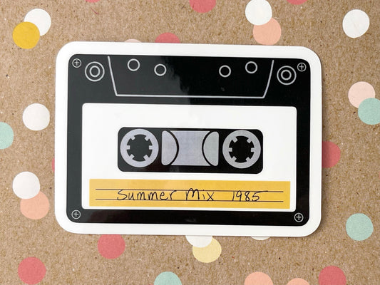Summer Mix 1985 Cassette Tape Sticker