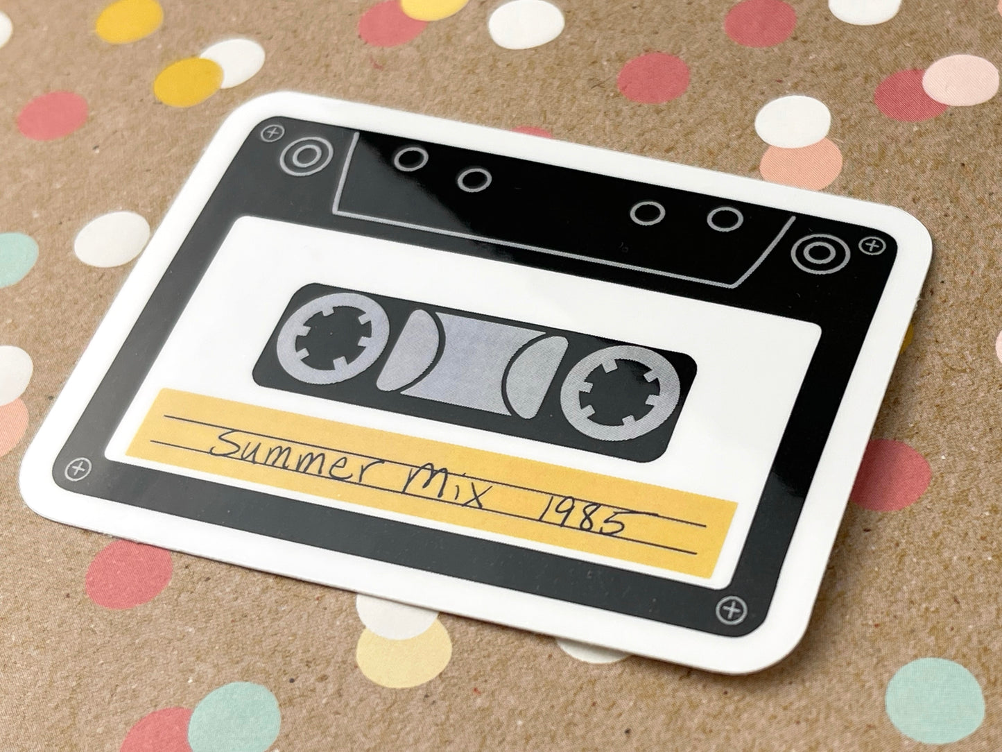 Summer Mix 1985 Cassette Tape Sticker