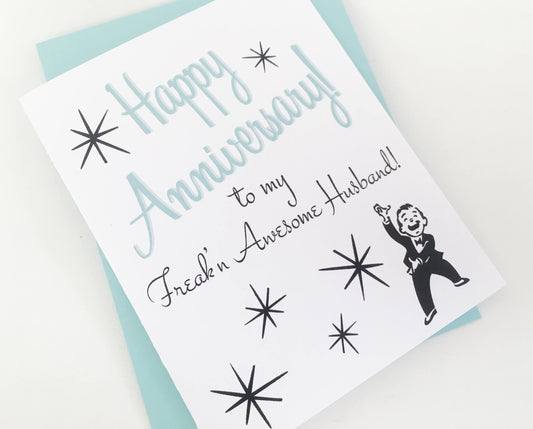 Card - Freak'n Awesome Husband Anniversary Card.