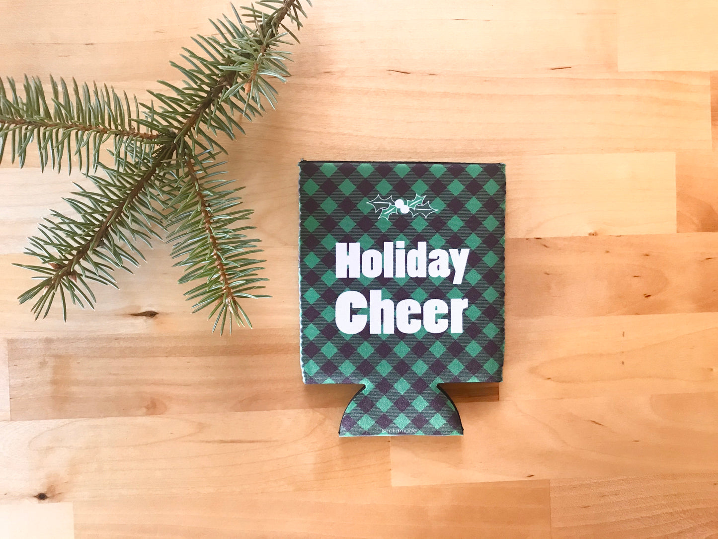 Cozie - Holiday Cheer Green Plaid - Regular Can Size