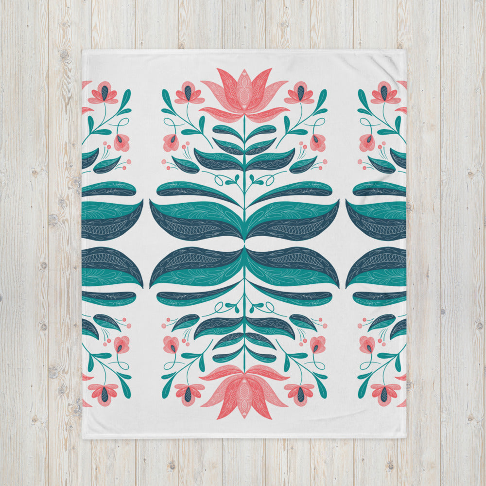 Throw Blanket - Scandi Flower
