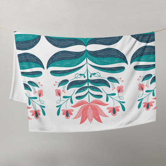 Throw Blanket - Scandi Flower
