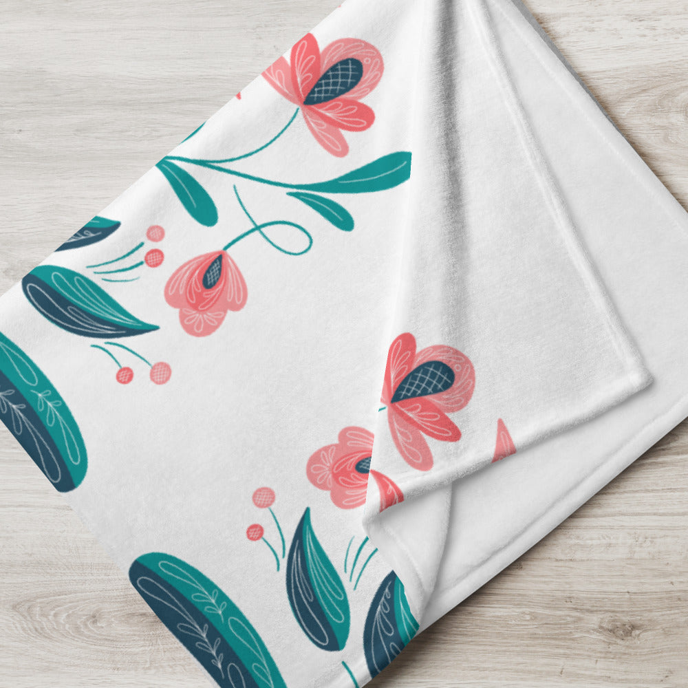 Throw Blanket - Scandi Flower