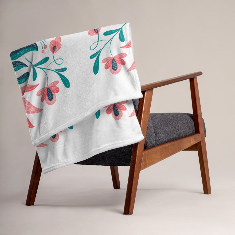 Throw Blanket - Scandi Flower