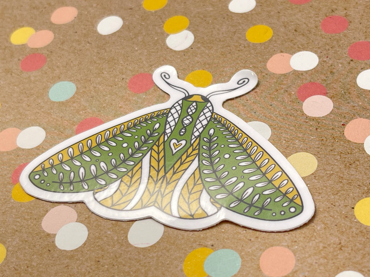 Scandi Forest Moth Sticker