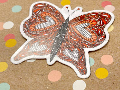 Scandi Folk Monarch Butterfly Sticker