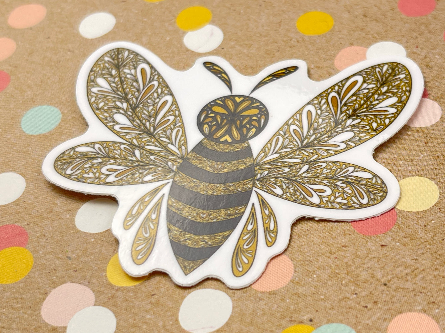 Scandi Folk Art Honey Bee Sticker