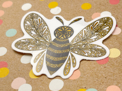 Scandi Folk Art Honey Bee Sticker