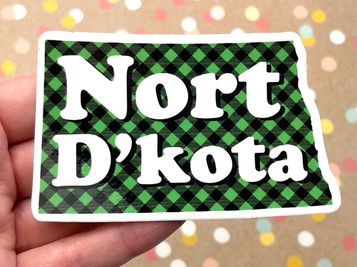 Nort D’Kota North Dakota Sticker