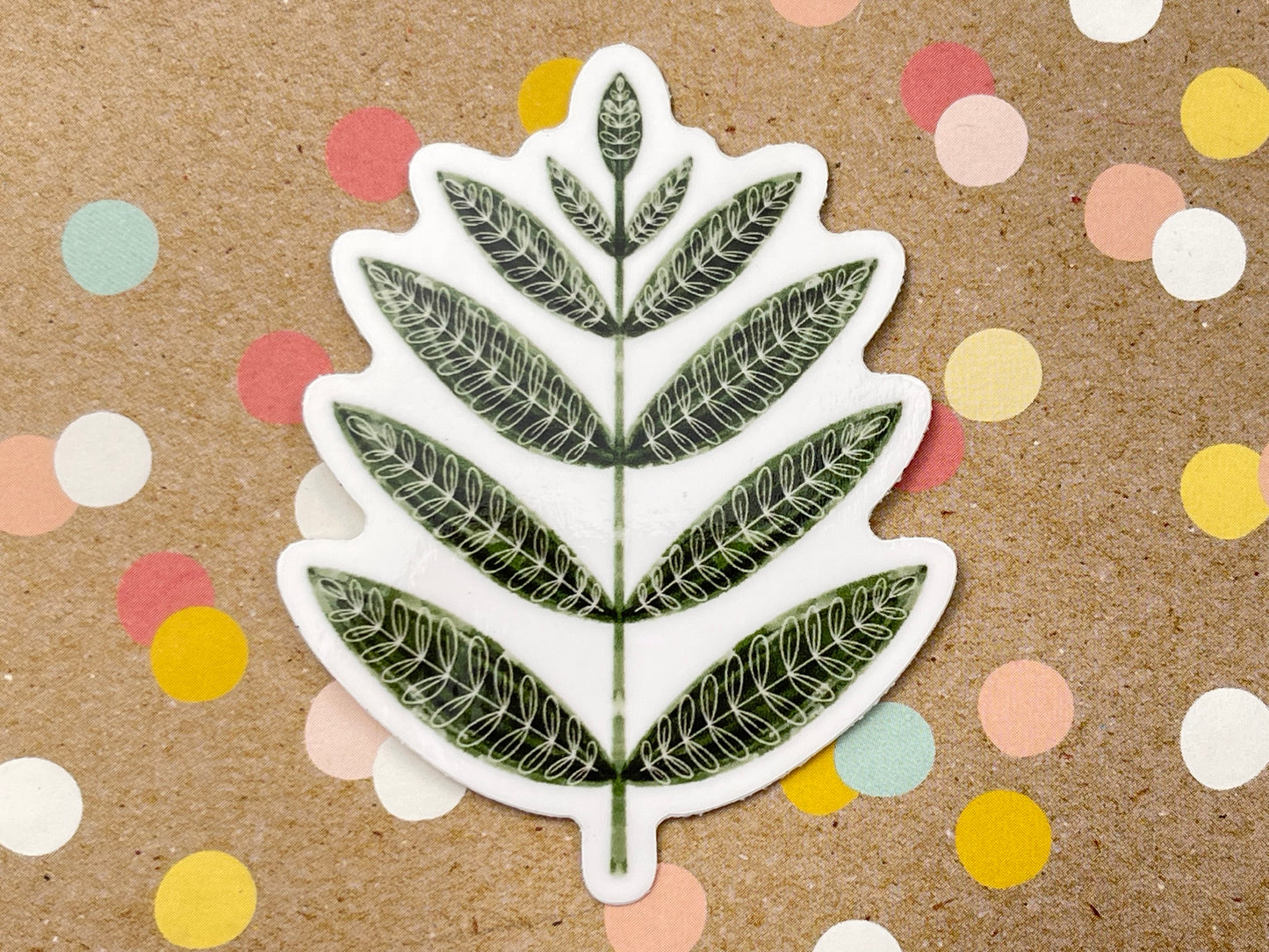 Scandi Folk Forest Fern Sticker