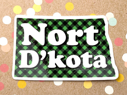 Nort D’Kota North Dakota Sticker