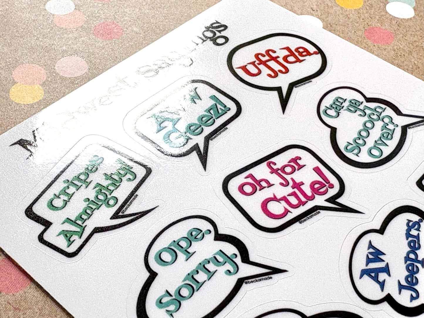 Midwest Sayings Sticker Sheet 4x6 inch