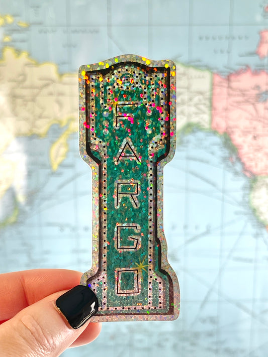 Fargo Theatre Holographic Glitter Sticker