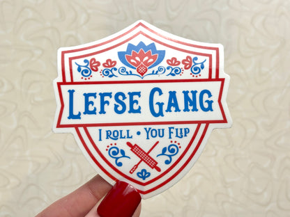 Lefse Gang Shield Style Sticker