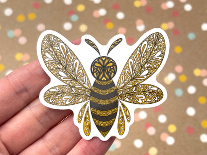 Scandi Folk Art Honey Bee Sticker