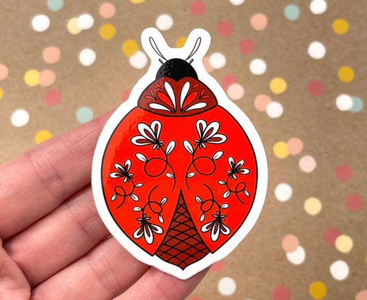 Scandi Lady Bug Sticker