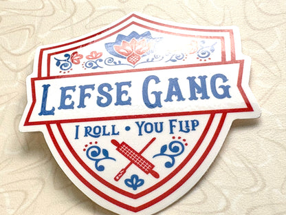 Lefse Gang Shield Style Sticker