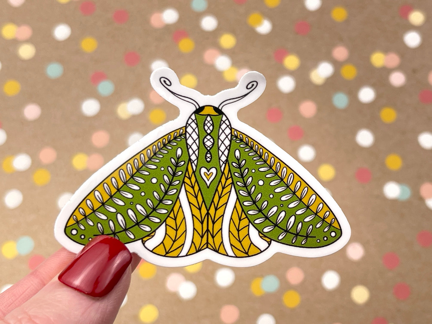 Scandi Forest Moth Sticker