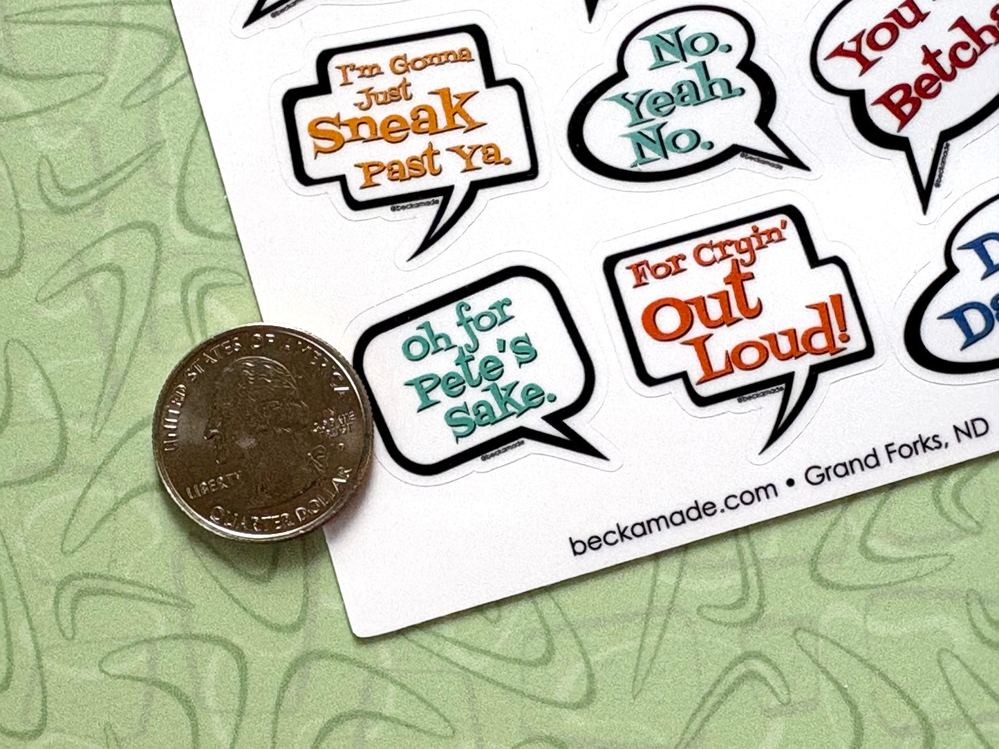 Midwest Sayings Sticker Sheet 4x6 inch