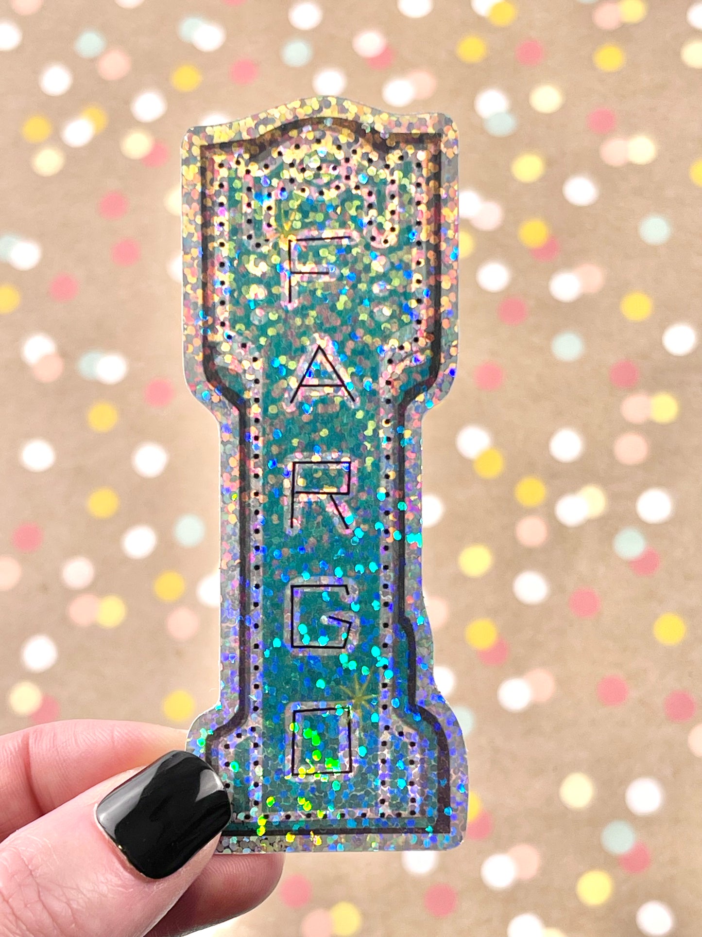 Fargo Theatre Holographic Glitter Sticker