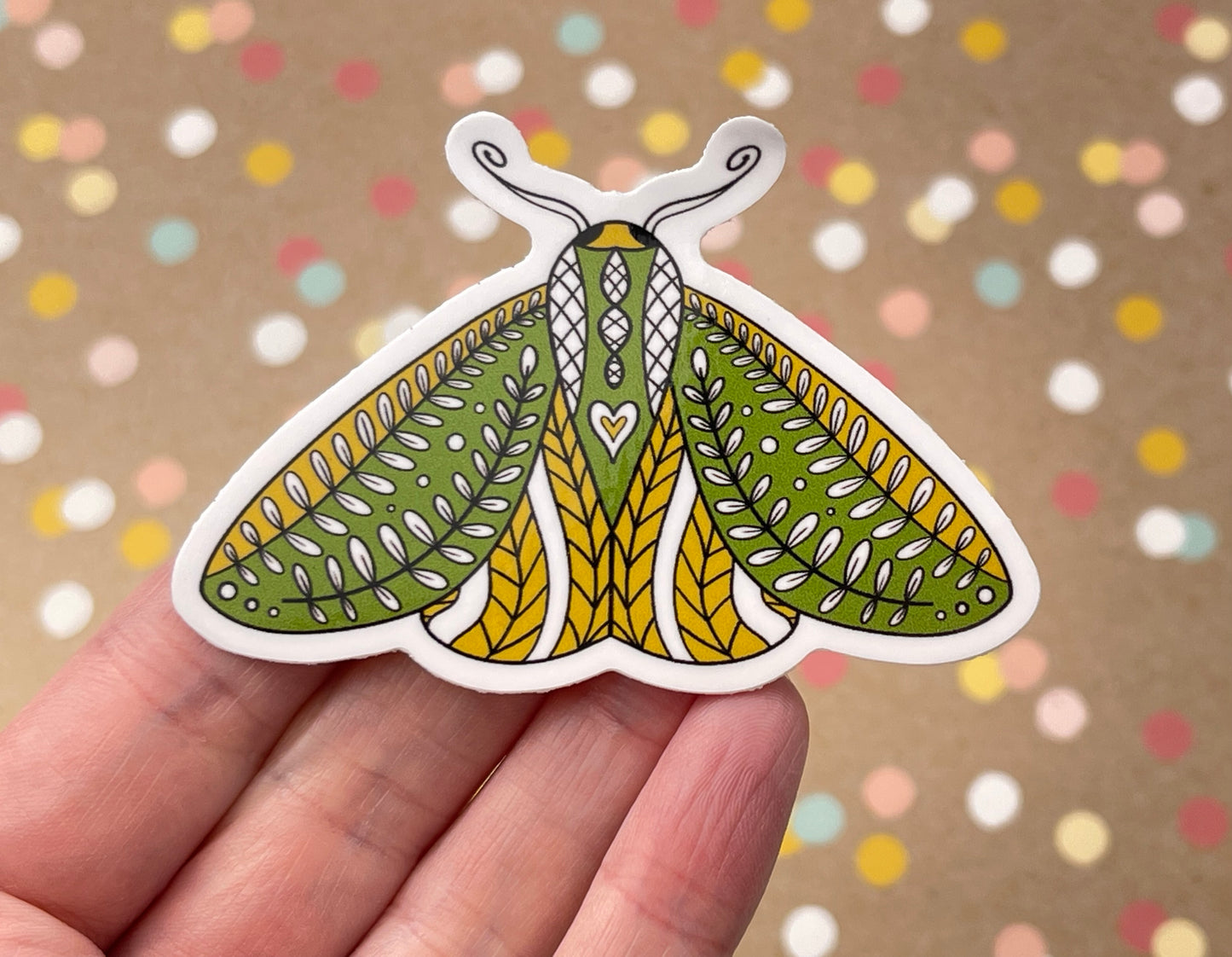 Scandi Forest Moth Sticker