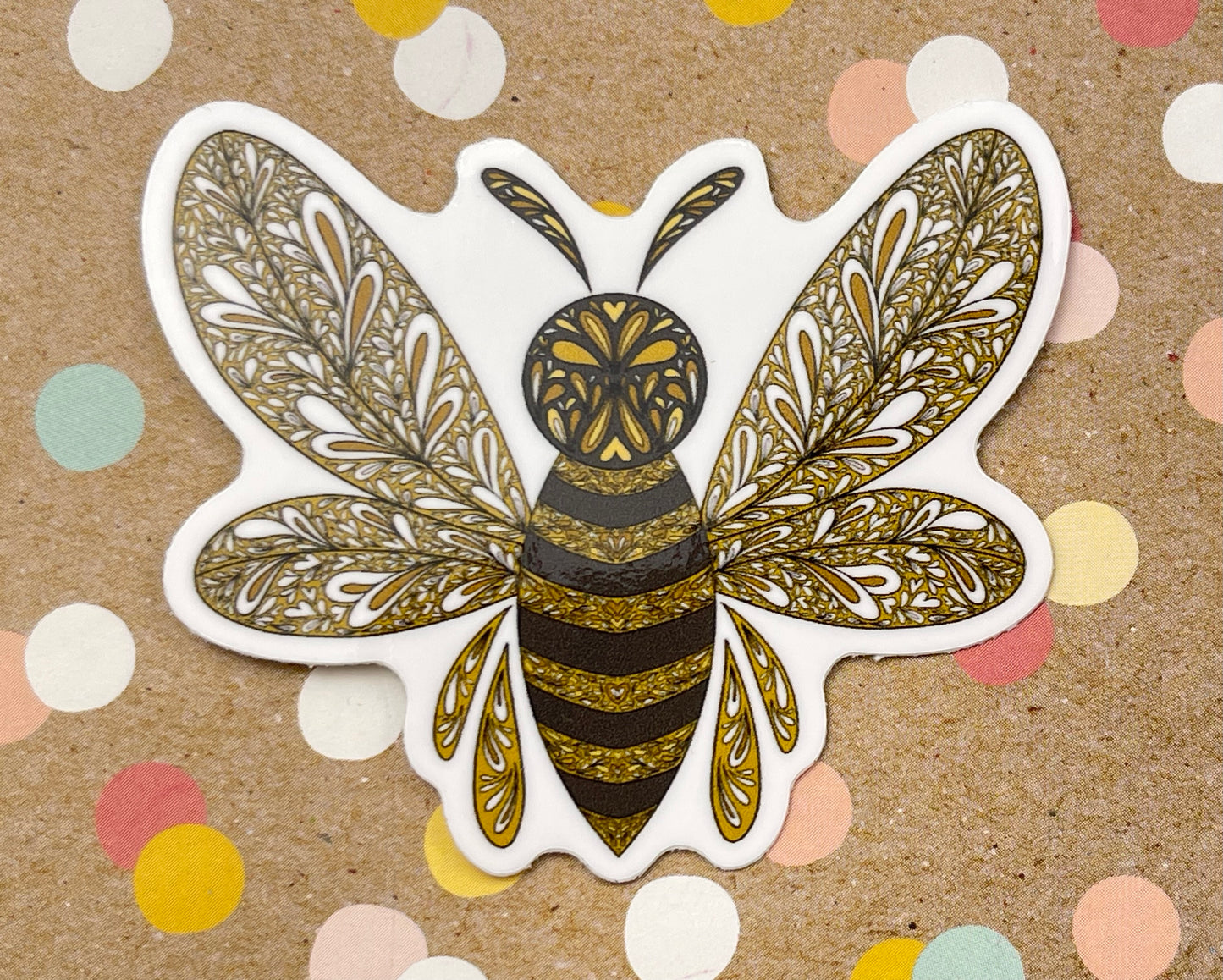 Scandi Folk Art Honey Bee Sticker