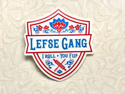 Lefse Gang Shield Style Sticker
