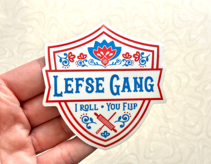Lefse Gang Shield Style Sticker