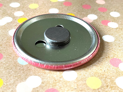 Round Button Magnet - Ope Comic Style