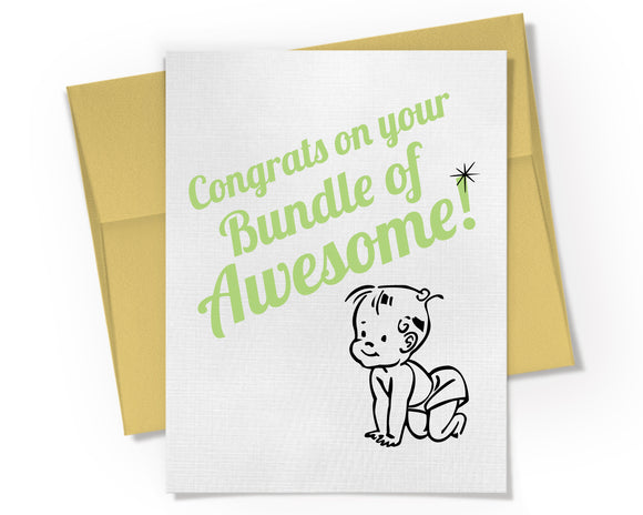 Card - Congrats on your Bundle of Awesome