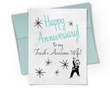 Card - Freak'n Awesome Wife Anniversary Card.