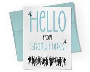 Card - Retro Hello from Your City or State. Customized. Personalized.