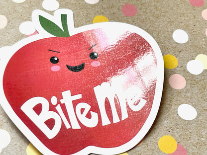 Apple Bite Me Sticker