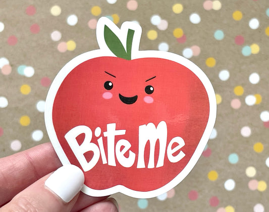 Apple Bite Me Sticker