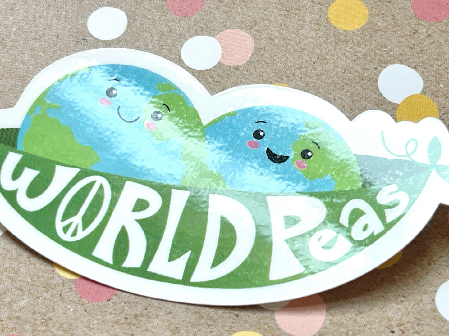 World Peas Food Pun Sticker