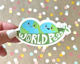 Premium Sticker - World Peas Food Pun
