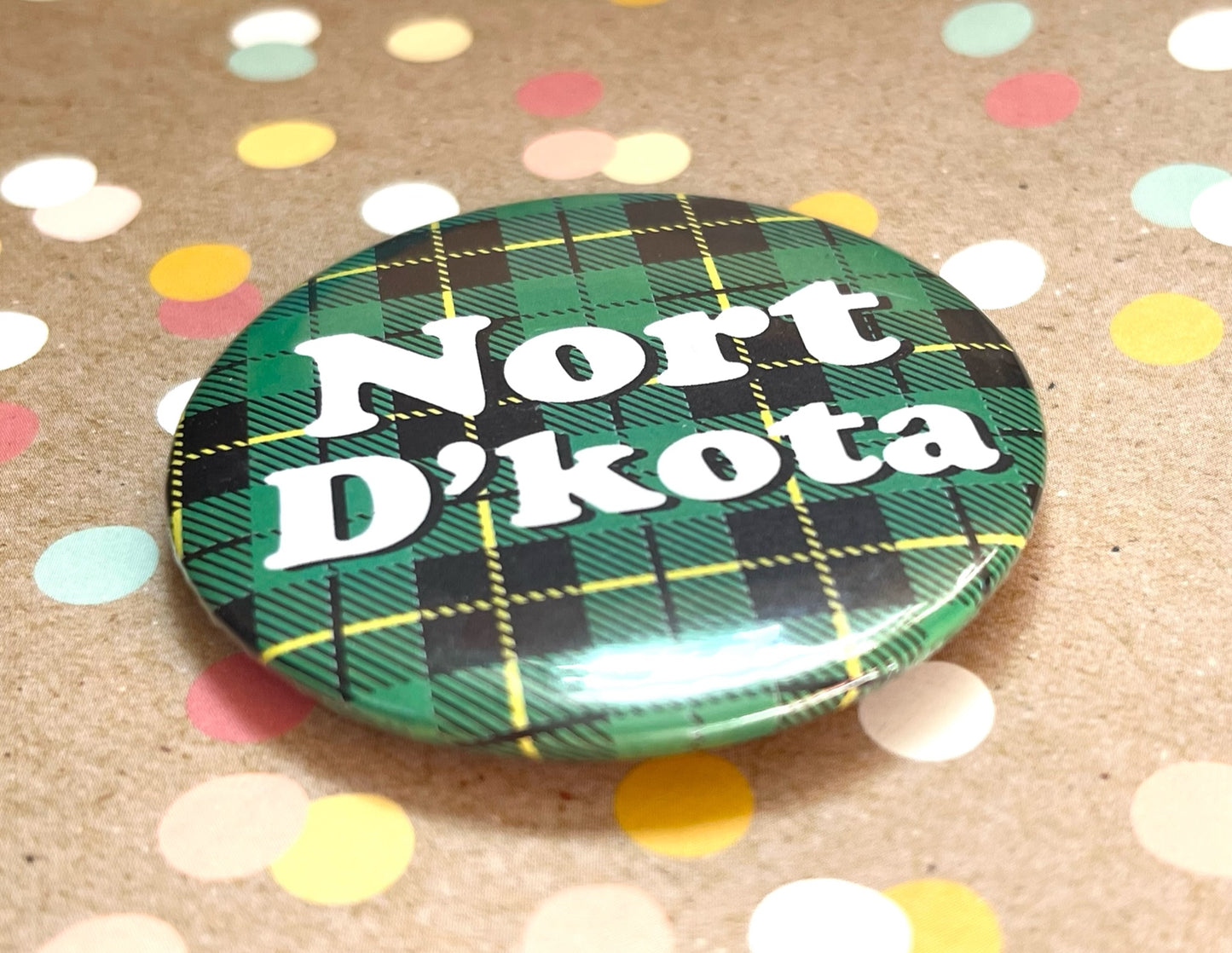 Round Button Magnet - Nort D'kota